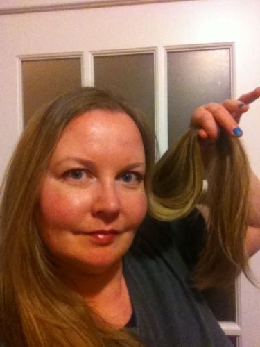 One of the last shots of my long hair. I measured the length from the hair at the side and it measured 17 inches.