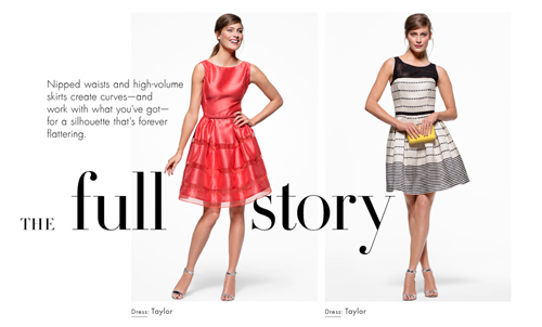 Fit and Flare dresses from Taylor, Sam and Lavi, Cynthia Rowley and many more hot designers