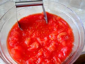 Crushed Home Grown Tomatoes