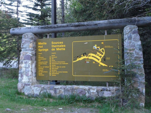 Miette Hot Springs, Jasper National Park in Alberta Canada.