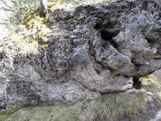 If you look closely you can see in the rock that was once ancient seabed.