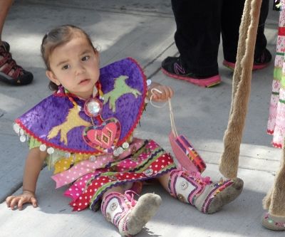 A Little Cutie in Her Fancy Dress Showing off at the Aboriginal Days 2013 in Jasper