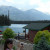 Looking out over the boathouse by Jasper Park Lodge. What a view! Looking out over the boathouse by Jasper Park Lodge. What a view!