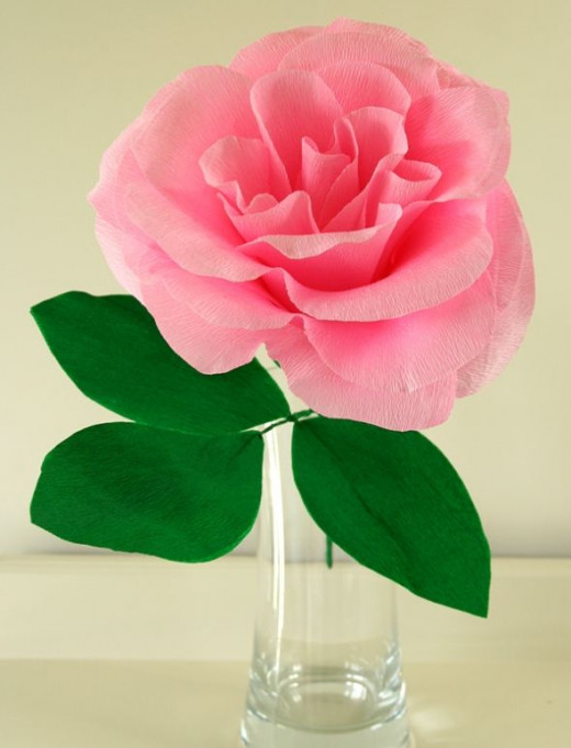 crepe paper rose