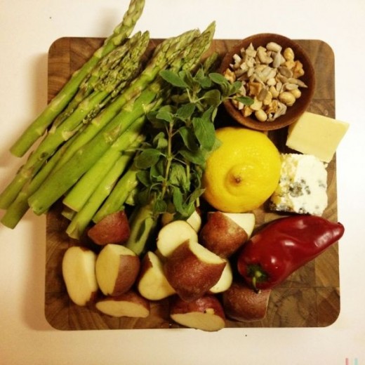 Vegetarian asparagus recipe ingredients