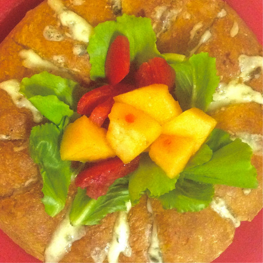 Serve with fruity salad