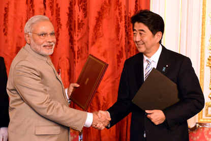India and Japan signed Five Pacts