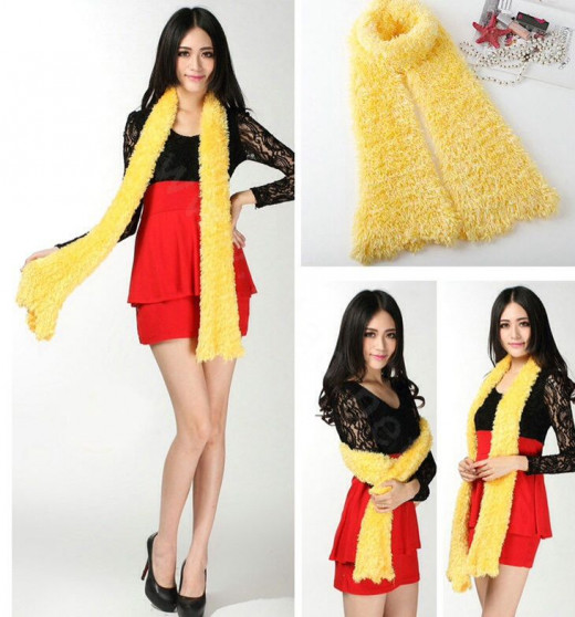 Feather Yarn Scarf