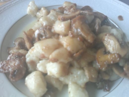 Gnocchi With Mushroom Sauce