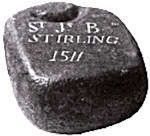 Sterling Stone dated 1511, the earliest curling rock known