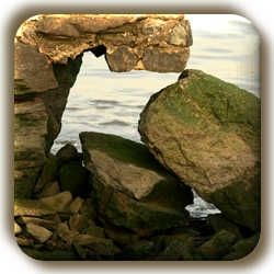 Rock supporting rock by Genista