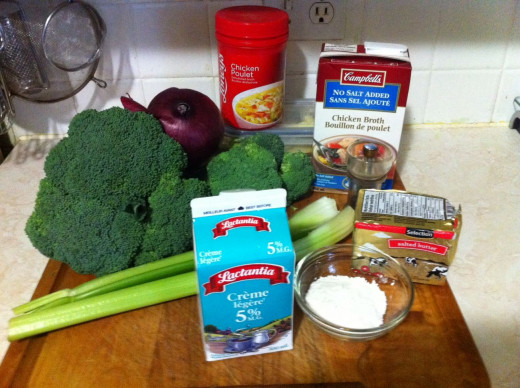 Ingredients for Creamy Broccoli Soup
