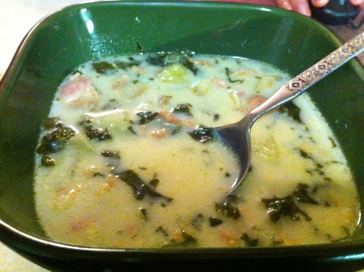 Sausage Kale Soup. This recipe can be found below.