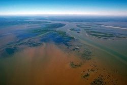 The Delta of the Atchafalaya River looking northwest