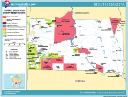 Map of key geographic sites in South Dakota