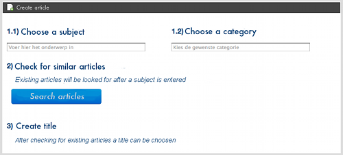 Checking for existing articles