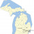 Michigan map: includes major municipalities