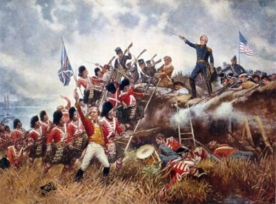 General Jackson defeating the British in the Battle of New Orleans