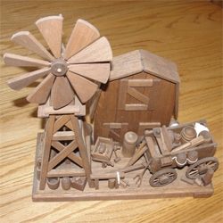 Windmill wood art