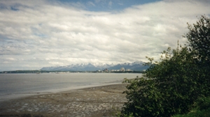 Looking back toward Anchorage on 300 mile auto trip to Valdez via Cordova