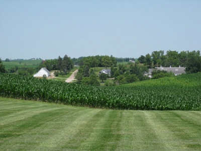 A Typical Iowa Farm Scene - Maytag Dairy Farm near Newton, Iowa