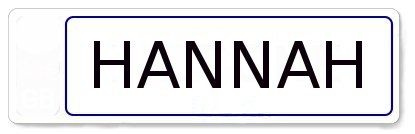 Straight name plate
