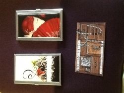 My own card holders (with business card)