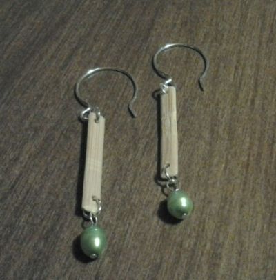 Matching Earrings for the Bamboo Link Necklace