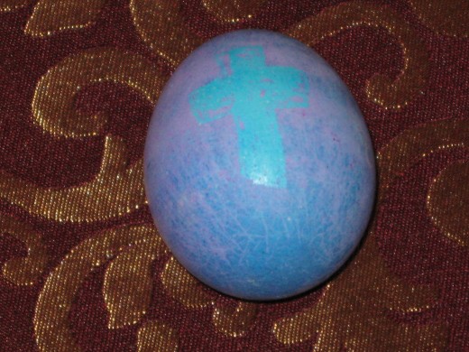 Easter egg with cross