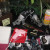 The stuff: 1 plastic peanut butter jar, 1 felt square, 1 bandanna, ribbon, chain, hot glue, Mod Podge, studs, buttons, and a glue gun. The stuff: 1 plastic peanut butter jar, 1 felt square, 1 bandanna, ribbon, chain, hot glue, Mod Podge, studs, buttons, and a glue gun.