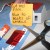 Cut the red film and glue or tape to the interior walls behind the windows and door. Cut the red film and glue or tape to the interior walls behind the windows and door.