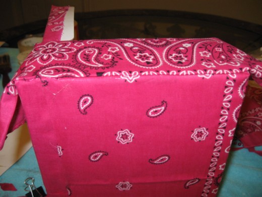 Be sure to do the inside flaps on the lid. Be sure to do the inside flaps on the lid.