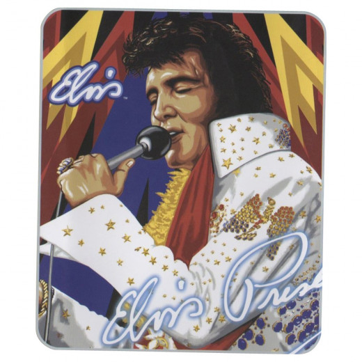 Elvis Super Soft Fleece Blanket "Microphone" (Measures Approx. 50" x 60")