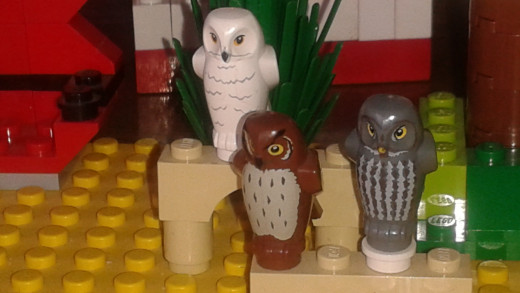 3 Lego Owls from Harry Potter