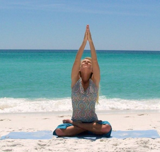 Yoga at the beach