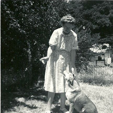 The neighbor lady and her dog "Lady".