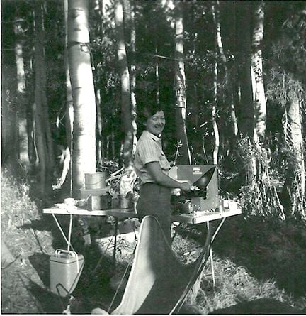 My beautiful Mom on a camping trip.