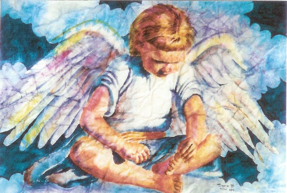 Darling Angel by Denise McGill.  Another painting using this technique.