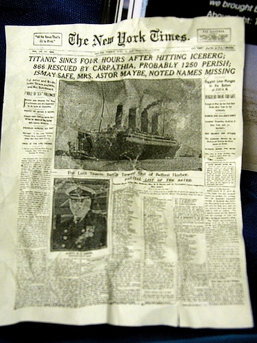 NY Times on the Titanic Rescue