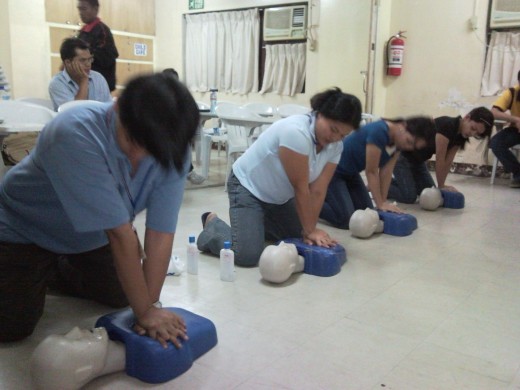 CPR training conducted by the author