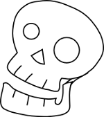 Simple 3/4 Skull