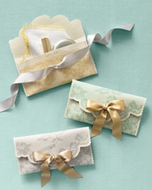 Lace clip art dresses up a clutch. Source: MarthaStewart.com. See link below for directions.