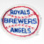 Baseball teams Royals, Brewers, and Angels sew on patch.