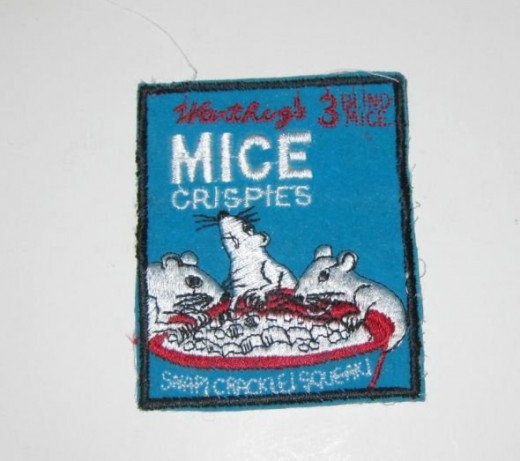 Mice Crispies (Rice Crispies) Sew On Patch.
