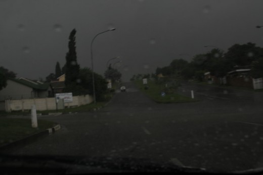 When the rain comes - a Typical Highveld thunderstorm.