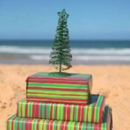 Christmas tree on the beach