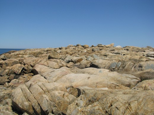 Example of rock striations.