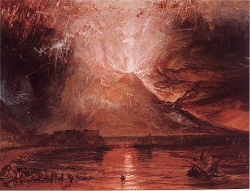 J.M.W. Turner. Vesuvius in Eruption. Watercolor and scraping out. 1817