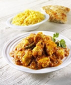 Indian curry chicken with rice