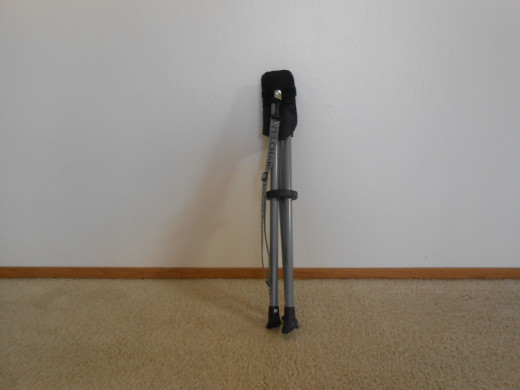 The slacker chair folds up quite easily into a thin shape.